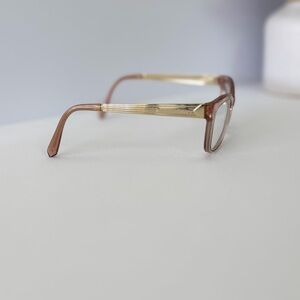 Vintage Square Frame Glasses in Pink and Gold